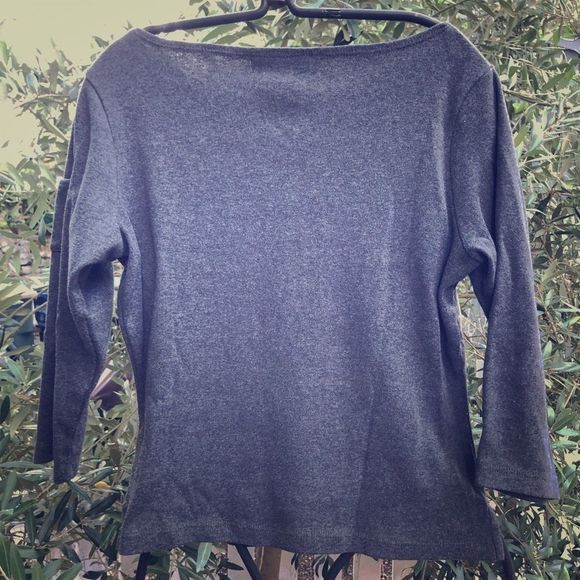 vtg 90s•boatneck jay jacobs 3/4 sleeve cropped  top - Picture 7 of 7